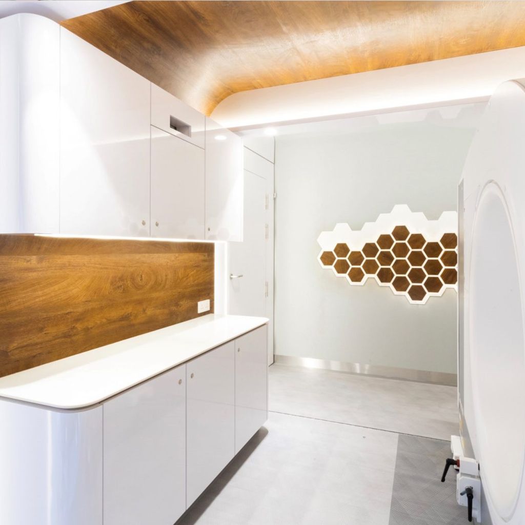 Mobiele CT-scan unit interieur foto